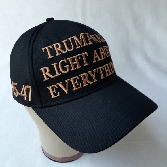 New Trump Was Right About Everything - 45-47 - Black Baseball Cap - Adjustable F - Picture 8 of 11